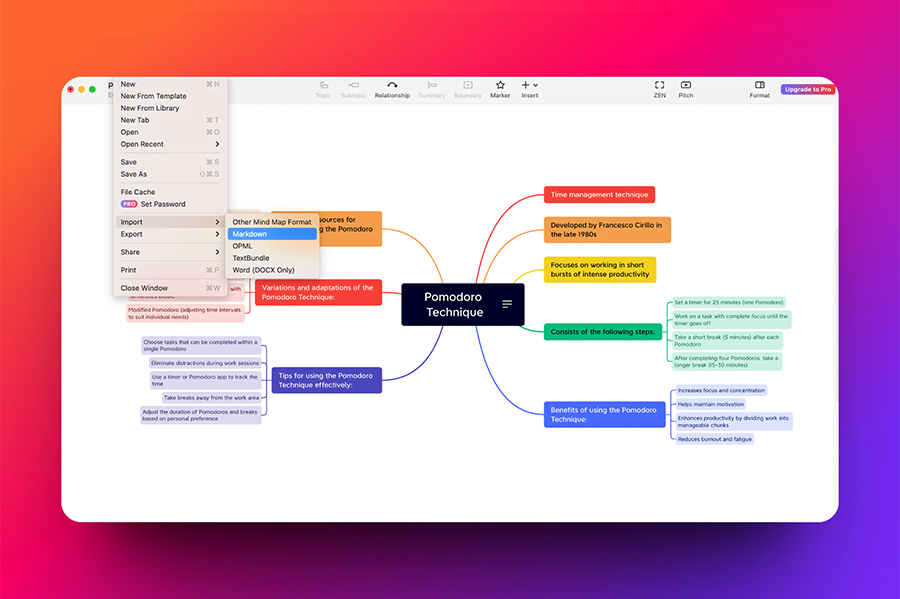โปรแกรม Mindmap
